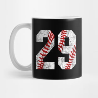 Vintage #29 Baseball Laces Baseball Mom Jersey Love Baseball Mug